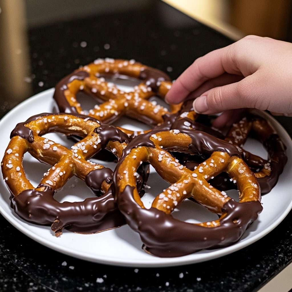 Valentines Snacks Chocolate Dipped Pretzels