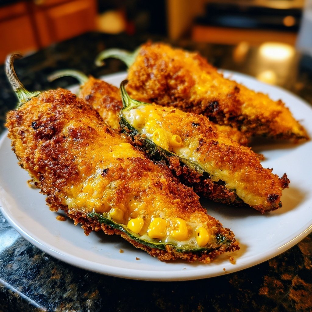 Jalapeno Poppers with Corn and Cheese