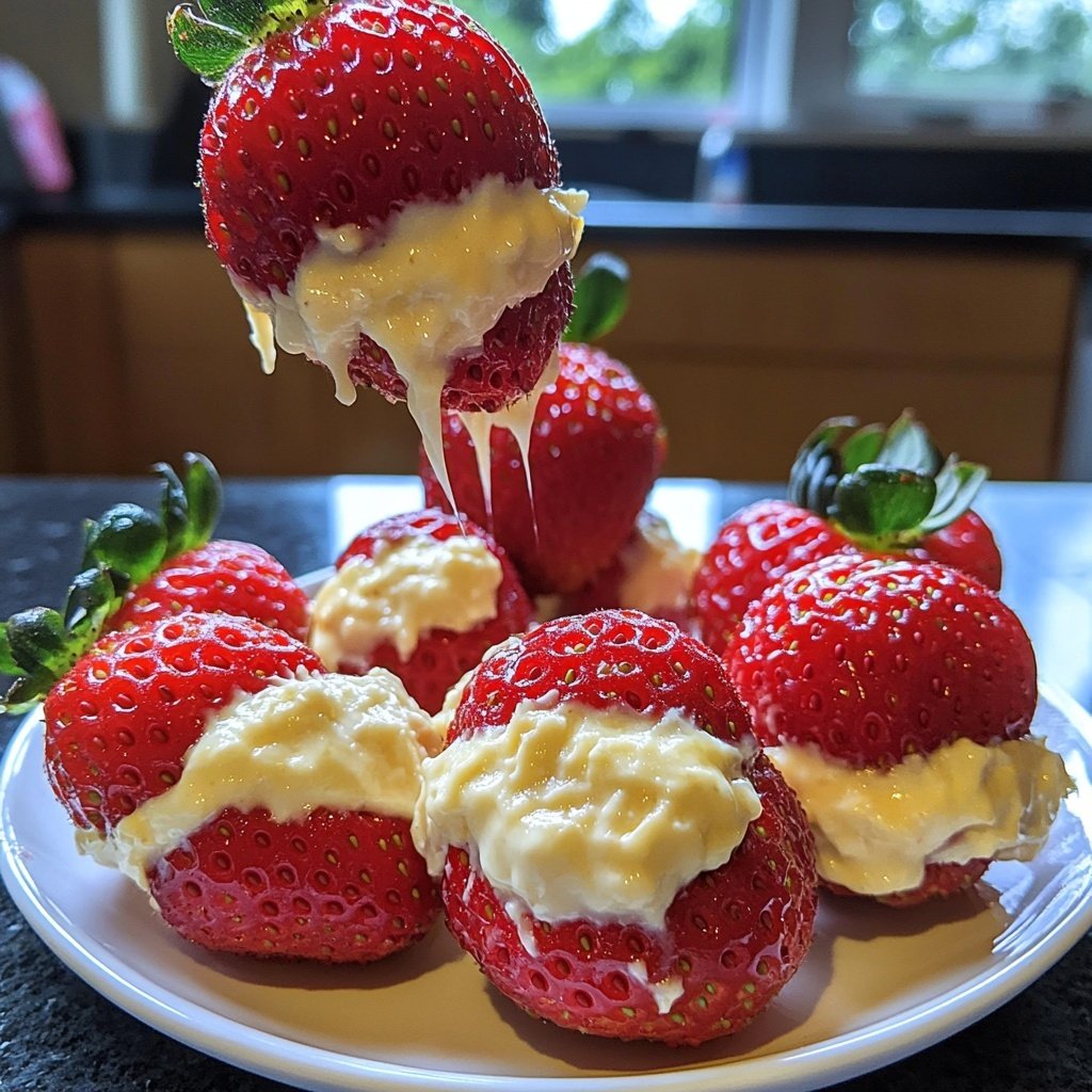 Cheesecake Stuffed Strawberries