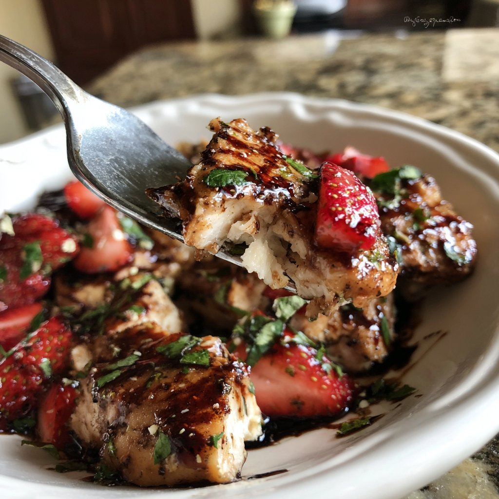 Chicken with Strawberry Balsamic Reduction