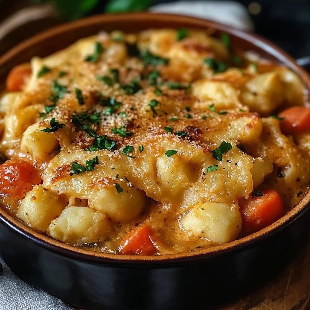 One Pot Gnocchi Chicken Pot Pie