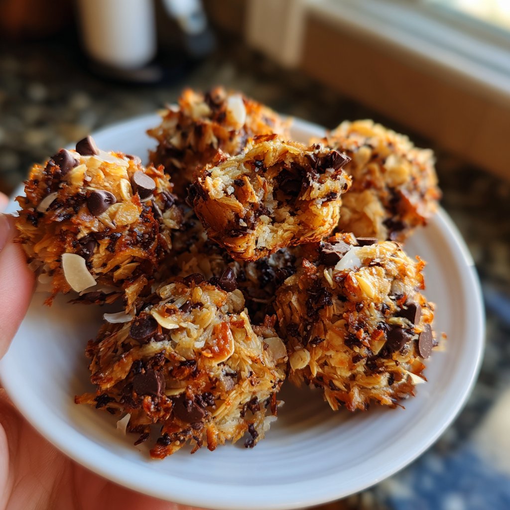 Chocolate Almond Coconut Granola Bites
