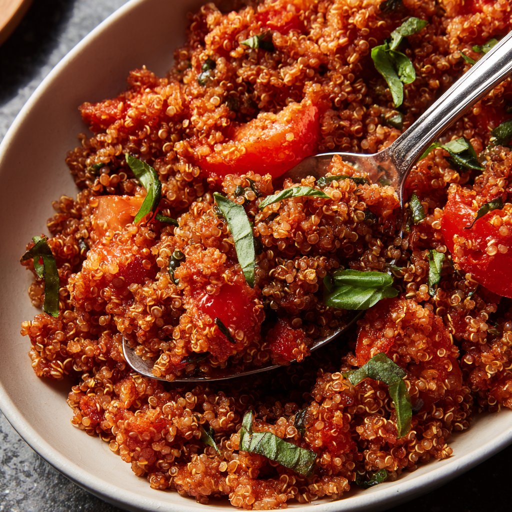 Roasted Tomato Basil Quinoa