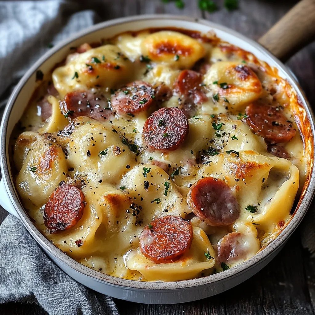 Crockpot Pierogi Casserole With Kielbasa