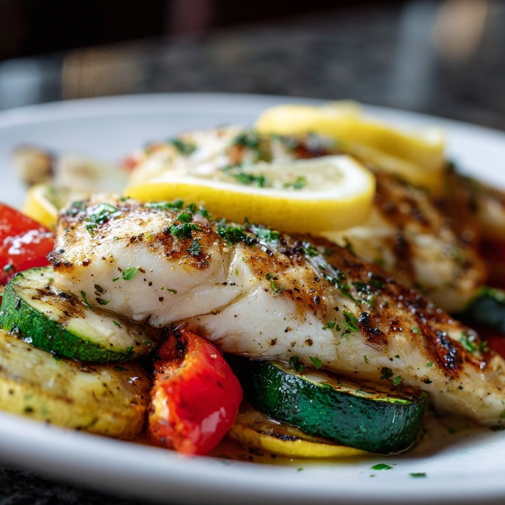 Healthy & Light Lemon Grilled Fish Plate