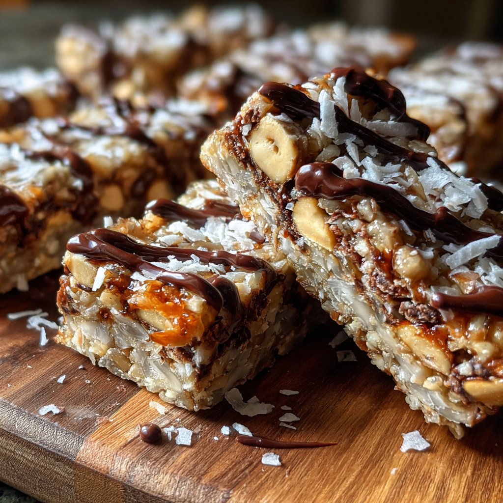 Chocolate Hazelnut Coconut Snack Bars