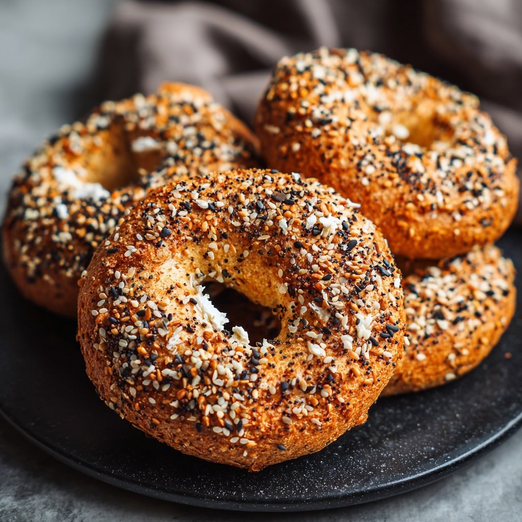 Protein Bagels With Sesame Seeds