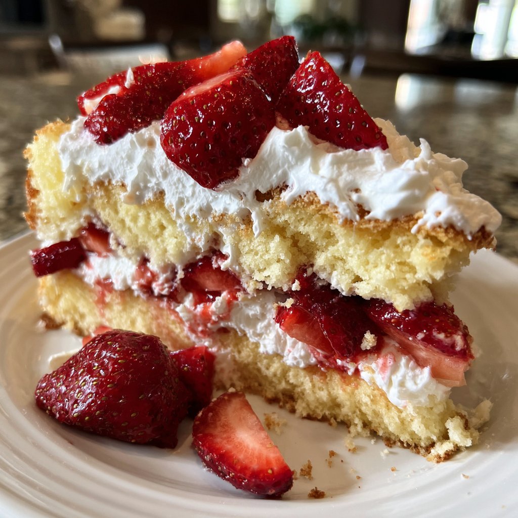 Strawberry Shortcake With Fluffy Whipped Cream