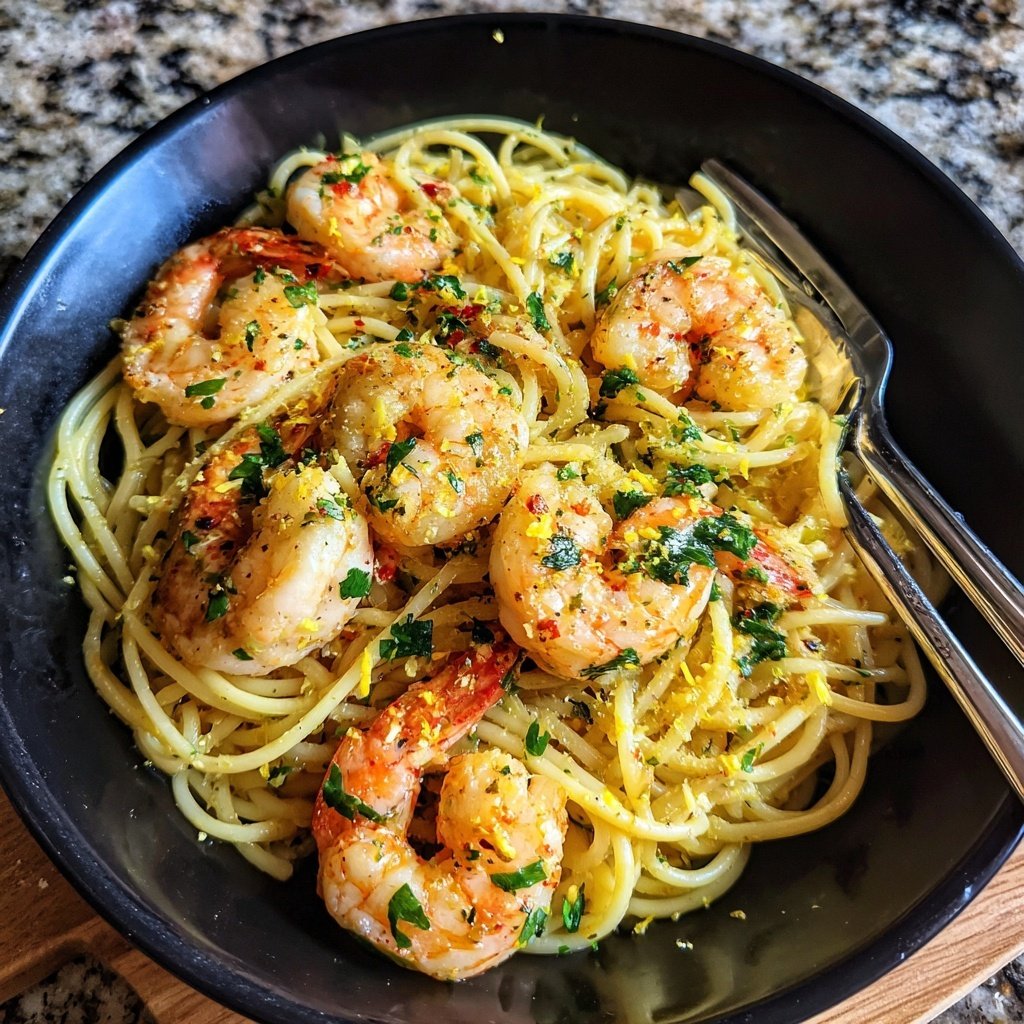 Creamy Lemon Shrimp Pasta