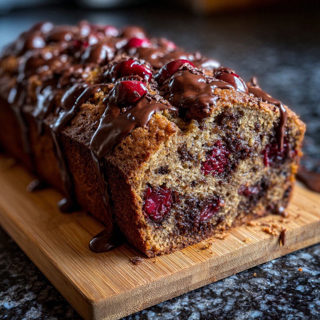 Chocolate Cherry Almond Loaf