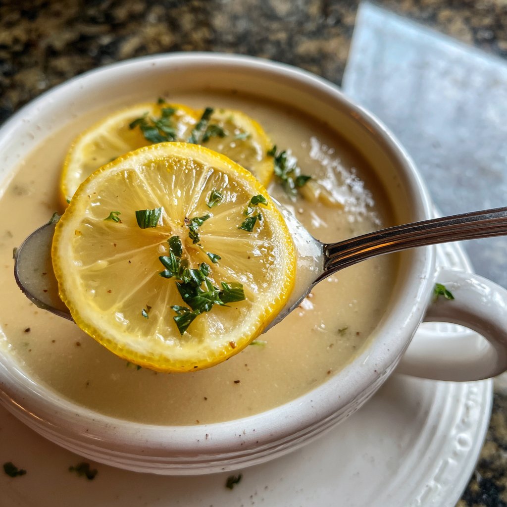 Creamy Lemon White Bean Soup Bowl