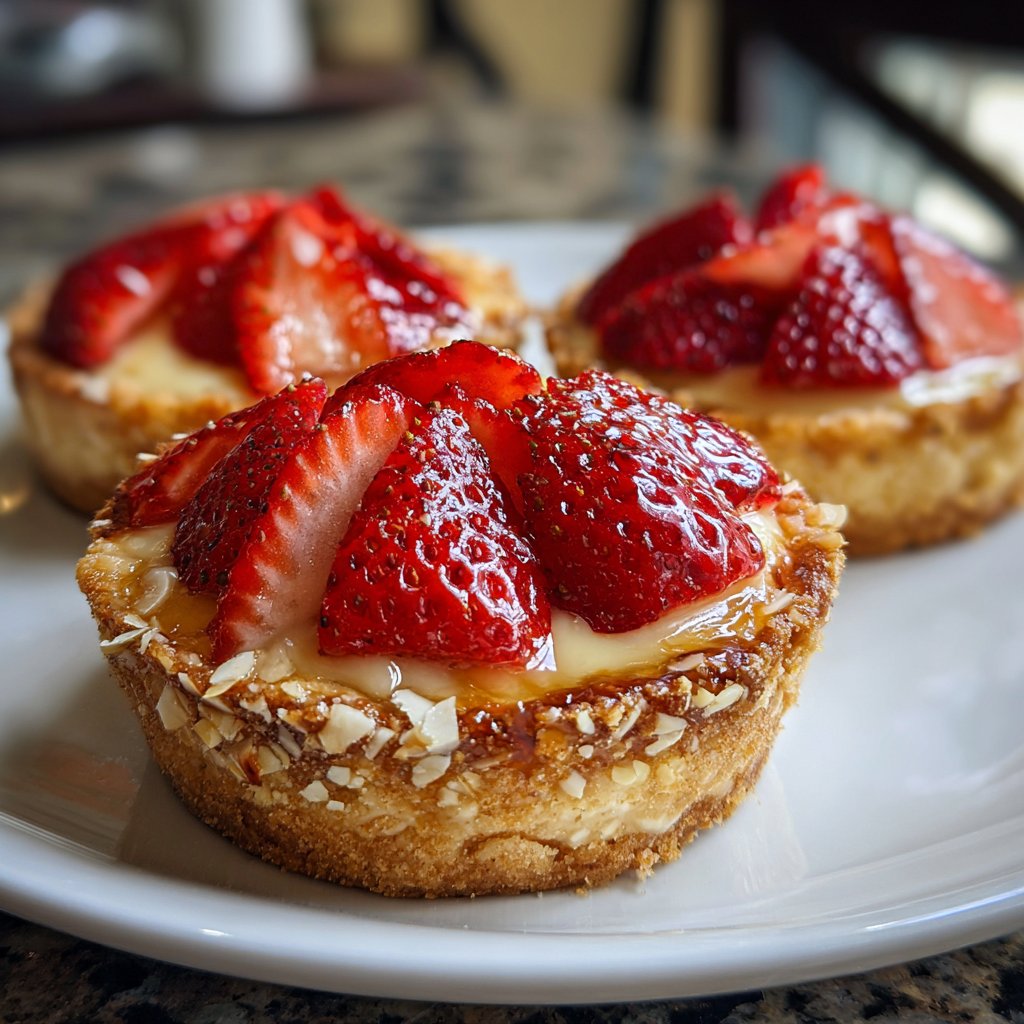 Valentines Treats Strawberry Almond Tartlets